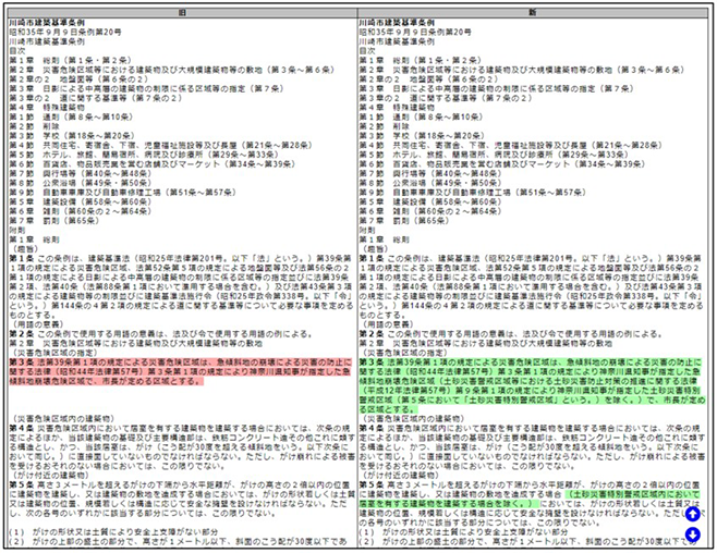 新旧対照表